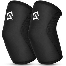 AQF Elbow Sleeves – 5mm & 7mm Neoprene Compression Support for Weightlifting, Powerlifting, Gym & Strength Training – Sold as a Pair – Unisex for Men & Women