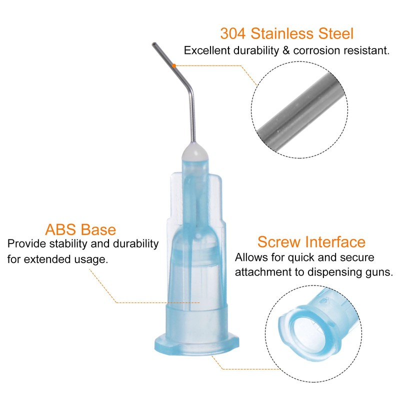 sourcing map 100pcs Blunt Tip Dispensing Needles, 25 Gauge 45