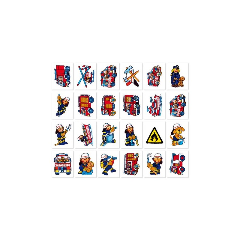 Lutz Mauder 47301 Pack of 24 Mini Temporary Tattoos for