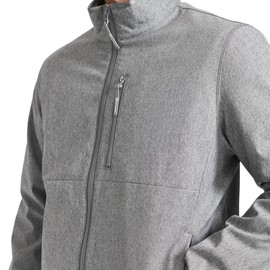 Champion Men's Lightweight Active Soft Shell Jacket with Stand Collar, Heather Grey