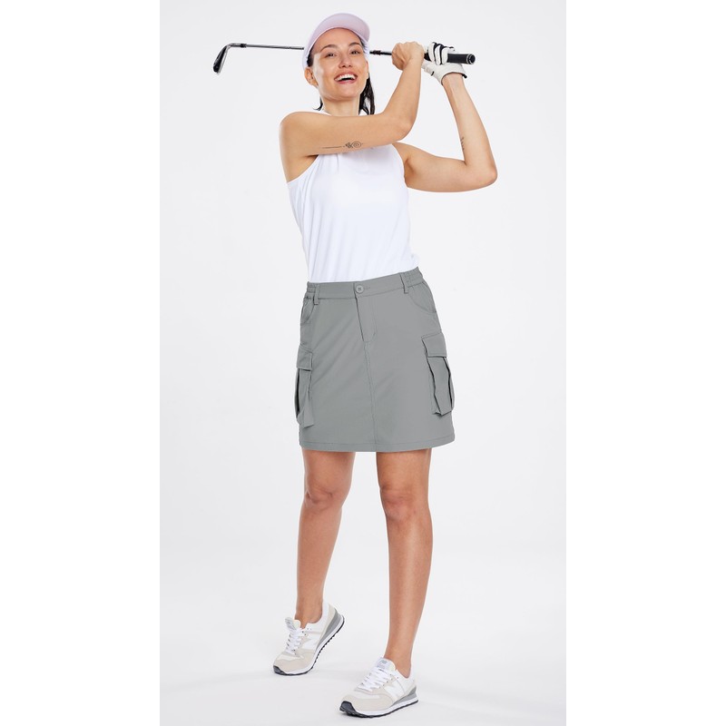 Willit Women's Cargo Skorts Skirt Golf Casual Quick Dry Zip