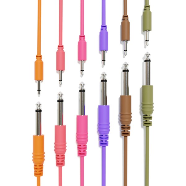 ExcelValley - Mono Patch Cables - TS 3.5mm 1/8" to