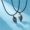 Yaozeio Unisex Adult Heart-Shaped Stainless Steel Magnetic Necklace for Couples,