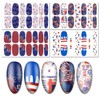 SILPECWEE 16 Sheets Independence Day Nail Polish Strips 4th of