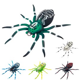 RIKIMARU Floating Fishing Lures Soft Bait Simulation Spider seawater and Fresh Water Suitable for a Variety of Fish (Mixed Color, 1/4oz-3pcs)