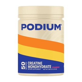 Podium Nutrition, Solos | Creatine Monohydrate, 50 Servings, Strawberry, Boost Athletic Performance