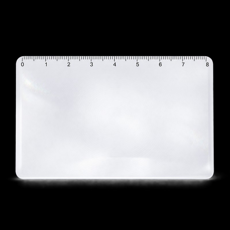 3X Credit Card Magnifier with Ruler, Ultra-Thin PVC Wallet Pocket