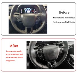 BoxCheer Steering wheel decoration Fit for Toyota Camry 9th Gen 2025 2026 Steering Wheel ABS Plastic Trim Interior Decoration Accessories - Carbon Fiber