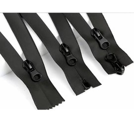 3# waterproof closed zipper, 2 pieces/bag, can be used for waterproof clothing, jackets, tents, etc. Good sealing performance, black (3# 20 cm 332)