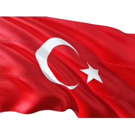 Turkey flag, Euro 2024 flags, Euro 2024 flag, fan item, durable polyester and metal eyelets, 90 x 150 cm, Bayrak, Turkish flag by Cey (Turkey)