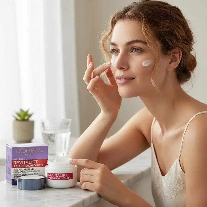 Kit 2 Cremas De Día Loréal Paris Ácido Hialurónico 50ml