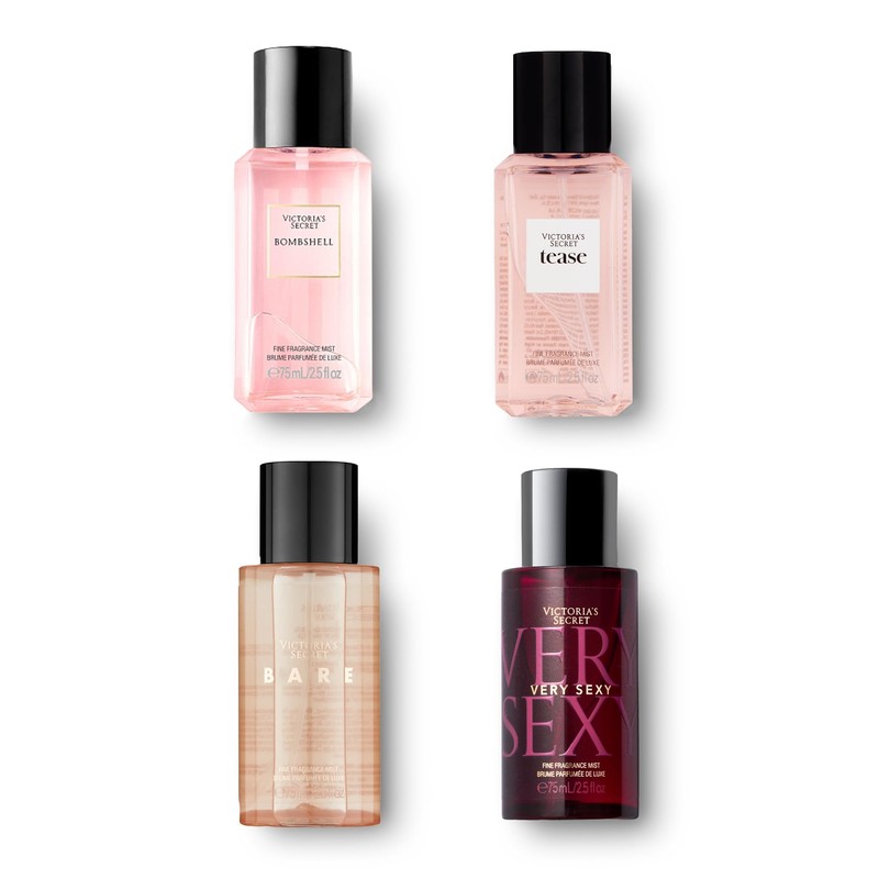 Victoria's Secret Fine Fragrance Mini Mist Gift Set, 4 Piece,