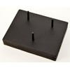 HQRP-Crystal Black Three Prong Wood Display Stand Pedestal for Large