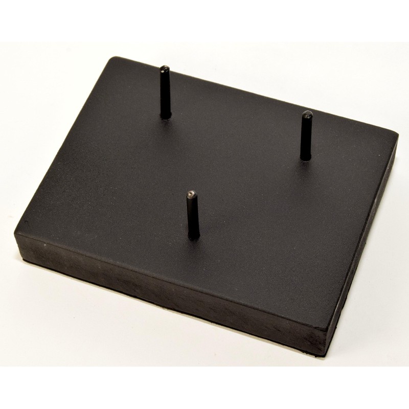 HQRP-Crystal Black Three Prong Wood Display Stand Pedestal for Large