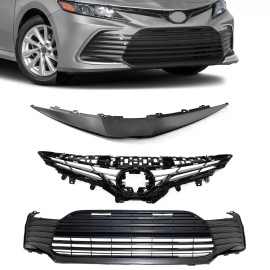 Stunning For 2021-2024 Toyota Camry LE XLE Front Bumper Upper Lower Grill Grill Cover Set