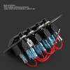 Toggle Switch Panel 12‑24V On Off Aluminum Red LED Indicator