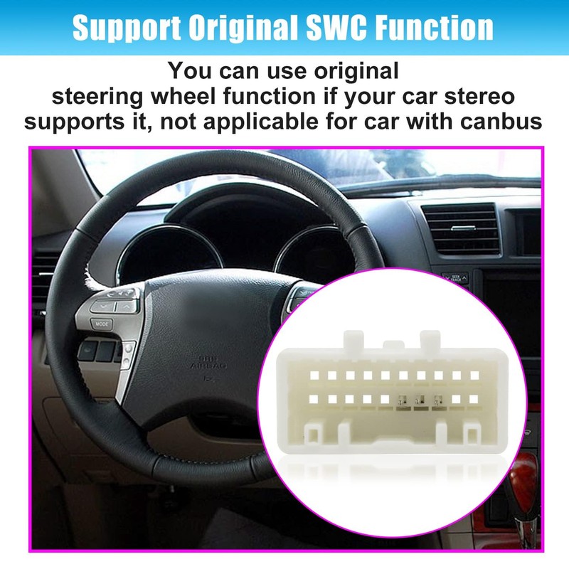 ISO Stereo Radio Adapter Replacement for Toyota Stereo Wiring Harness