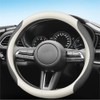 HAOTULE Nappa Leather Slim Stylish Steering Wheel Cover， for Mazda