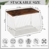 Teenyyou 2 Pcs Stackable Mesh Fruit Basket with Lid Wall
