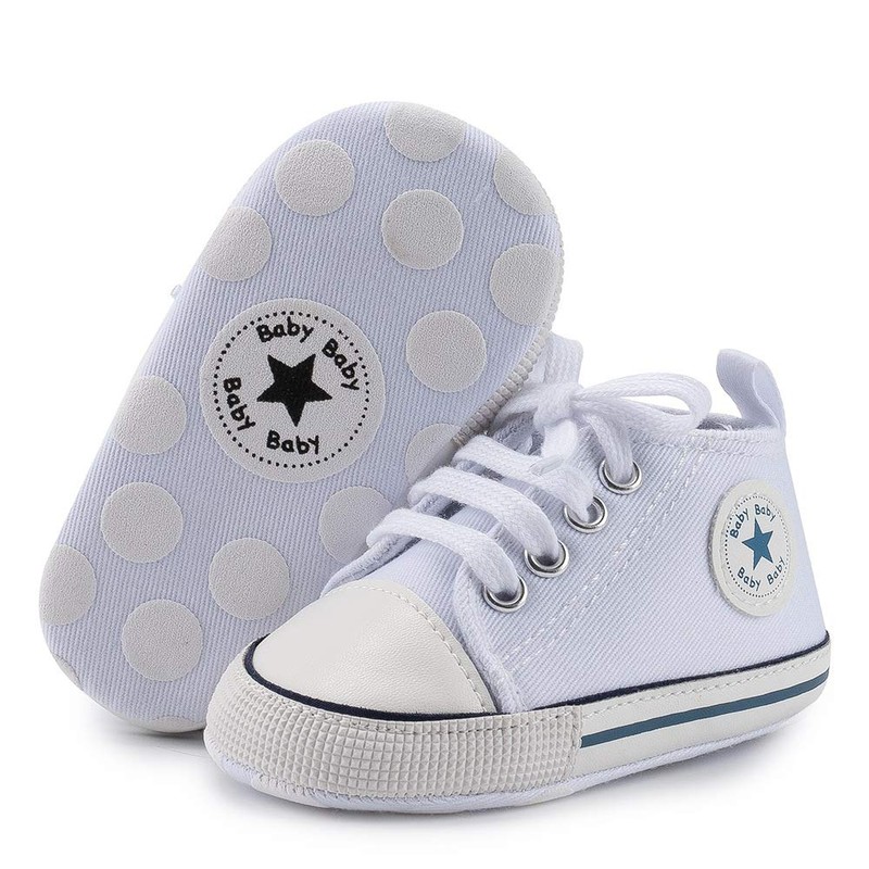 Tenis de lona para bebés y niñas, antideslizantes, para caminar