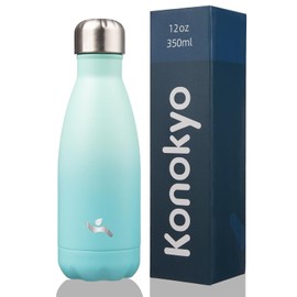 Konokyo Insulated Water Bottles,12 oz Double Wall Stainless Steel Vacumm Metal Flask for Sports Travel,Mint
