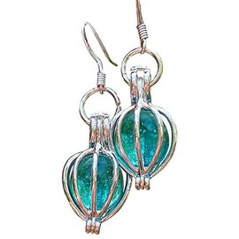 Recycled Vintage Mason Jar Drop Earrings