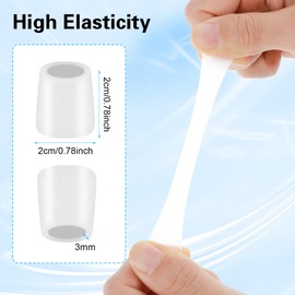 24 Pcs Silicone Toe Sleeves, Soft Gel Protector Toe Cushions Cuttable Pinky Toe Sleeves Protectors Corn Protectors Toe Tube Pads for Hammer Toe Stubbed Toe Corns Calluses Protect