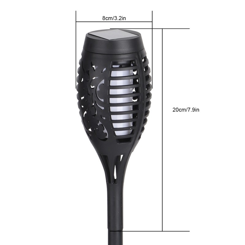 4PCS Solar Power Torch Shaped Flickering Flame Light Outdoor Garden