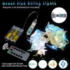 Ocean Themed Marine Life Fairy String Lights, Nautical Décor Beluga