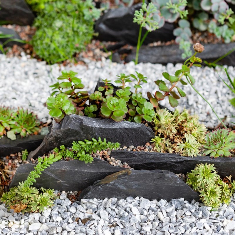 YISZM Slate Rock for Aquarium, 5-7 Inch Polished Natural Stone