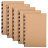 5 Packs Spiral Notepad A5, 120 Pages/ 60 Sheets Kraft
