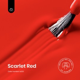 Beetles Red Gel Polish - 1 Pcs 15ml 0.51 FL.OZ Red Color Soak Off U V LED Gel Polish Nail Art Design Manicure Salon DIY Salon