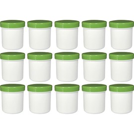 15 Ointment Jar Containers Cream/Ointment Kruken High 12ml Capacity with Green Lids – Made in Germany