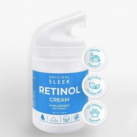Original Sleek Retinol Cream- Eye Wrinkle Cream, Anti Aging Face Cream with Hyaluronic Acid