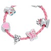 2nd Birthday Pink Leather Charm Bracelet for Girls Presented in