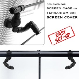 MRREPTILE Magnetic Holder for Reptile Mister Nozzles, Mouting Fixture for Reptile Misting System Nozzles, 2-Pack