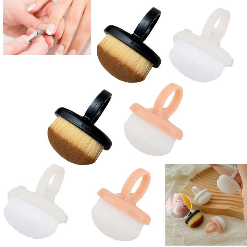 6 PCS Fingernail Dust Brushes, Nail Scrubbers Featuring Soft Bristles