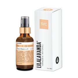 LilaLavanda - SVC Suero de Vitamina C con CoQ10 - Suero antioxidante, con aceites de Buriti, Jojoba, Rosa Mosqueta y Zanahoria - Apto todo tipo de piel - 100% Natural y Vegano - 28 ml