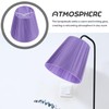 DOITOOL 2 Pcs Pleated Bell Lamp Shades Fabric Small Lampshade