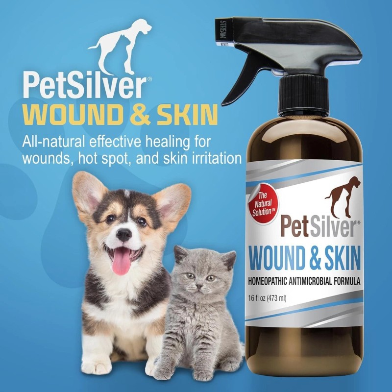 PetSilver Wound Spray with Chelated Silver, All Natural, Pain Free