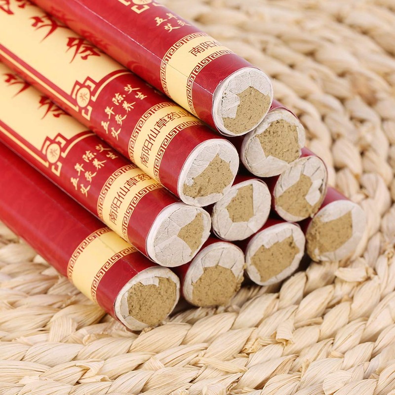 Pack of 10 Moxa Sticks, Pure Moxa Rolls, Moxibustion Health