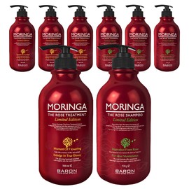 Baron Moringa the Rose Shampoo 500g + Moringa the Rose Treatment 500g, 4 sets / 바론 모링가 더 로즈 샴푸 500g + 모링가 더 로즈 트리트먼트 500g, 4세트