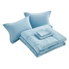 Chezmoi Collection Piper Bed in a Bag King 7-Pieces Chambray