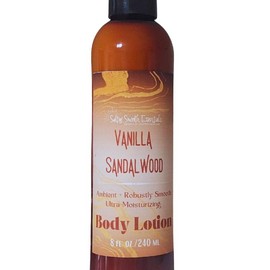 Vanilla Sandalwood Body Lotion - Vegan skincare, ultra-rich Avocado & jojoba oil, blend of Sandalwood and warm buttery vanilla - Size: 4 oz