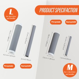 Generic Pot Handle Holder Silicone Covers Iron Handle Resistant Cover Silicone Pan Handle Holder Nonslip Insulation Silicone Covers 2 Pcs, Gray