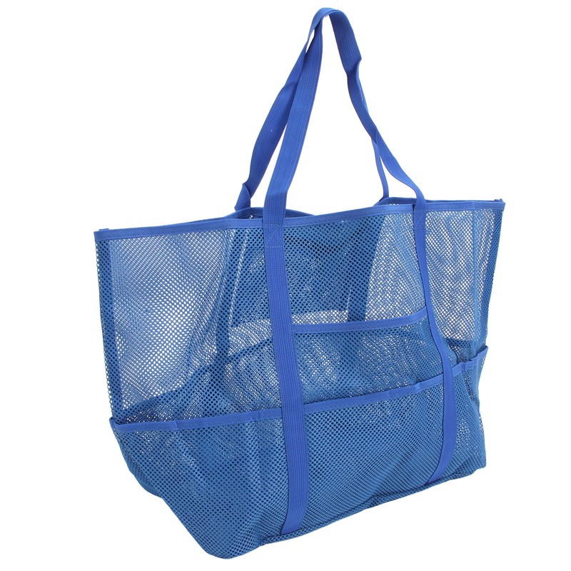 Mesh Beach Bag with 8 Pockets Waterproof Large Capacity Portable