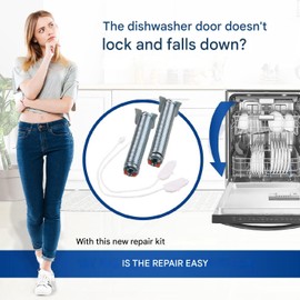 00754866 Dishwasher Door Spring Kit 754866 Compatible with Bosch Thermador Gaggenau Dishwasher Door Hinge Spare Parts AP5804978 PS8770519 00623540 00627230 00659339 00751392 3279707