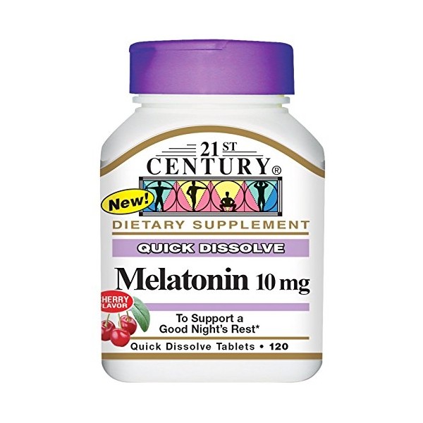 21st Century Quick Dissolve Melatonin 10mg, Cherry 120 ea (Pack