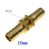 SENRISE Barb Connector 2Pcs Brass Straight Bulkhead Pipe Fitting BSP