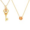 Sailor Moon Necklace Women's Key of Time Crystal Star Compact